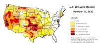 US drought monitor 11 oct 2022
